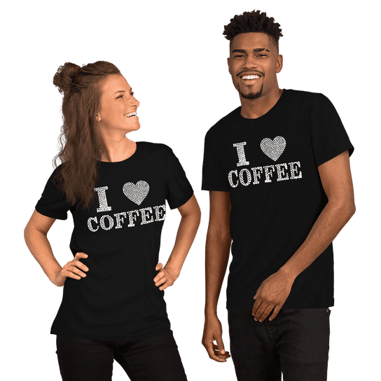 "I Love Coffee" Handmade Unisex T-Shirt