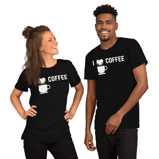 "I Love Coffee Cup" Handmade Unisex T-Shirt